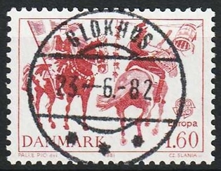 FRIMÆRKER DANMARK | 1981 - AFA 727 - Folklore - 1,60 Kr. rød - Pragt Stemplet Blokhus (Pragtmærke)